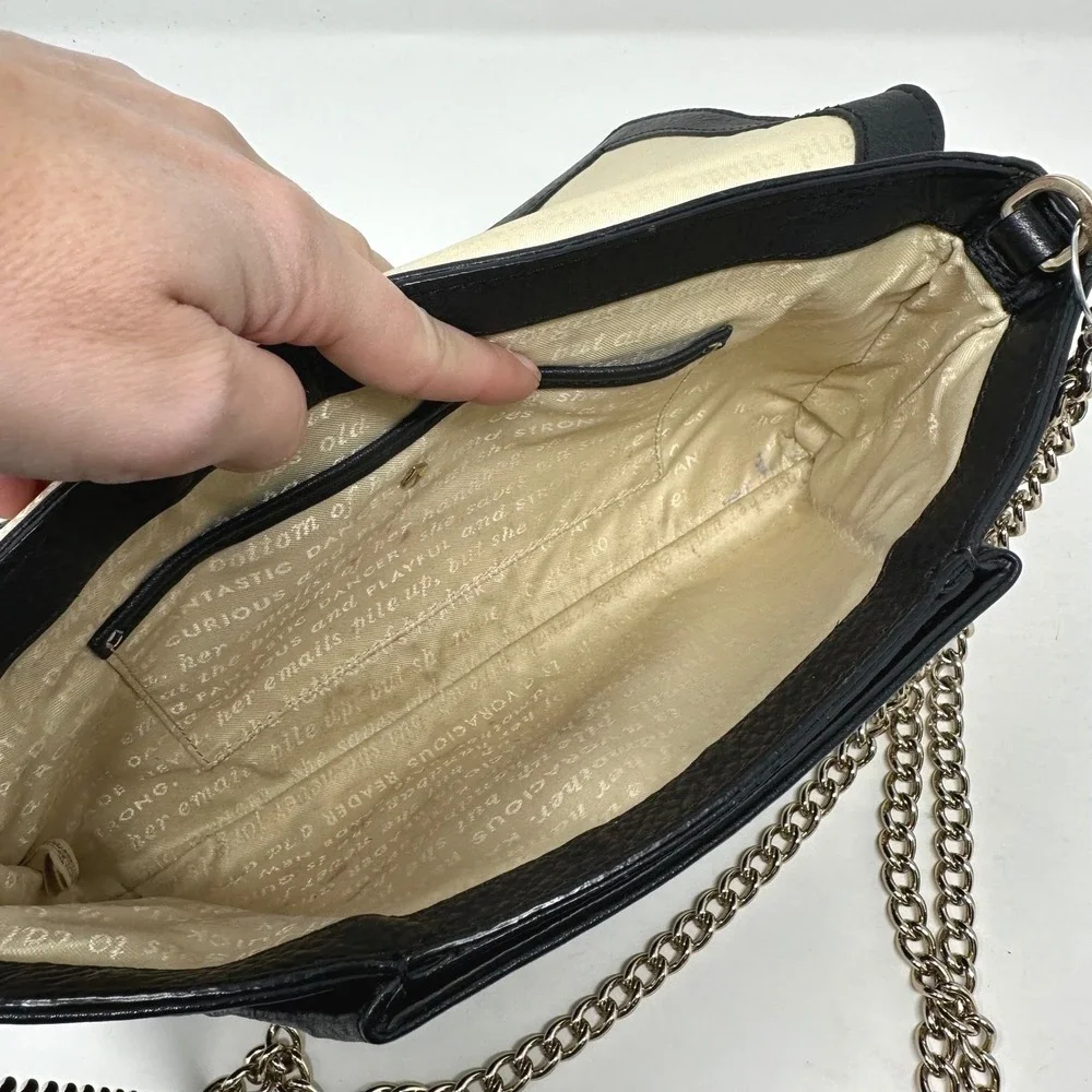 Kate Spade Pebbled Leather Crossbody Clutch Black